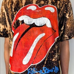 Custom tie dye Rolling Stones T shirt.